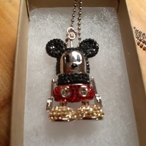 Swarovski Micky Mouse Robot necklace , Disney